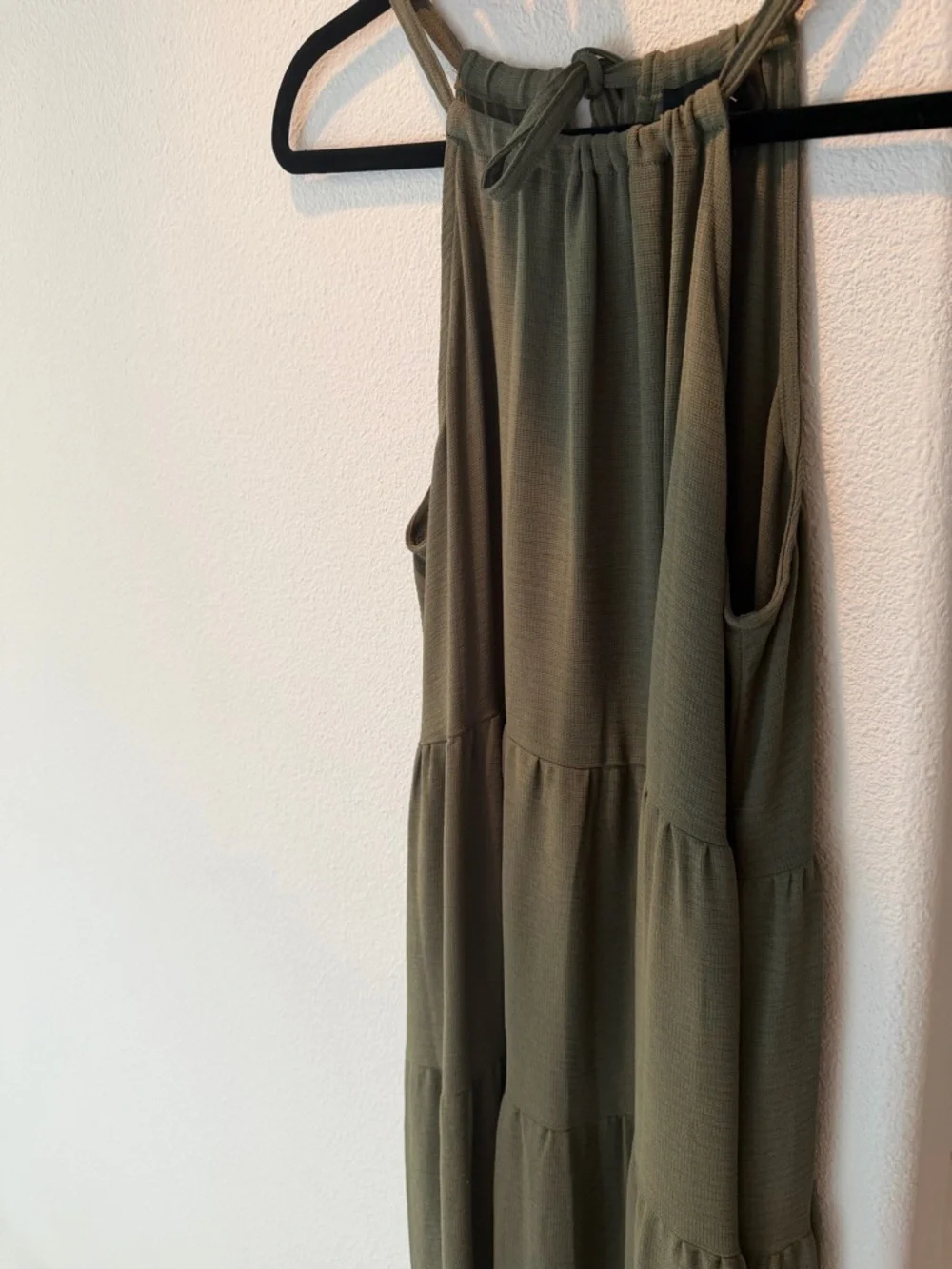 MSK Olive Green Tiered Maxi Dress - Picture 4 of 7